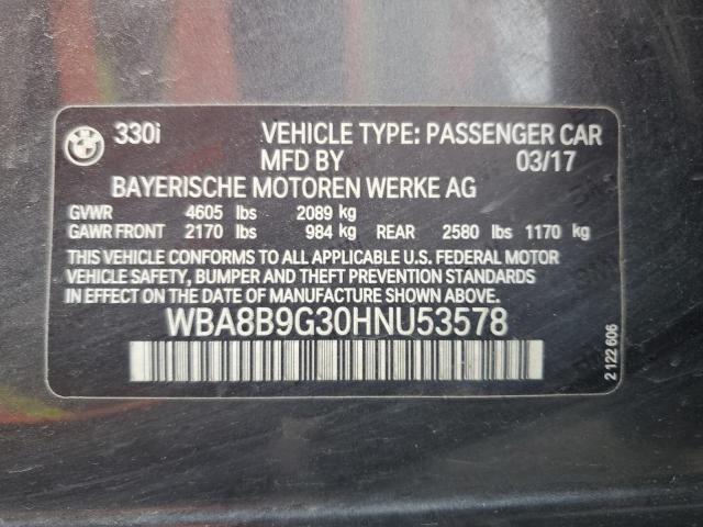 2017 BMW 330 I - WBA8B9G30HNU53578