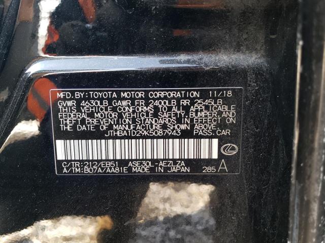 2019 LEXUS IS 300 JTHBA1D29K5087943