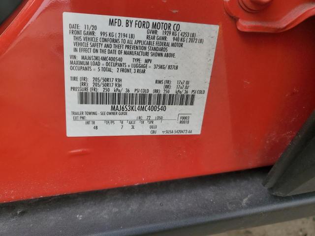 2021 FORD ECOSPORT T - MAJ6S3KL4MC400540