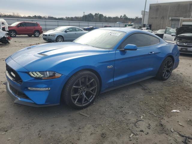 FORD MUSTANG GT 2019 blue  gas 1FA6P8CF1K5111771 photo #1