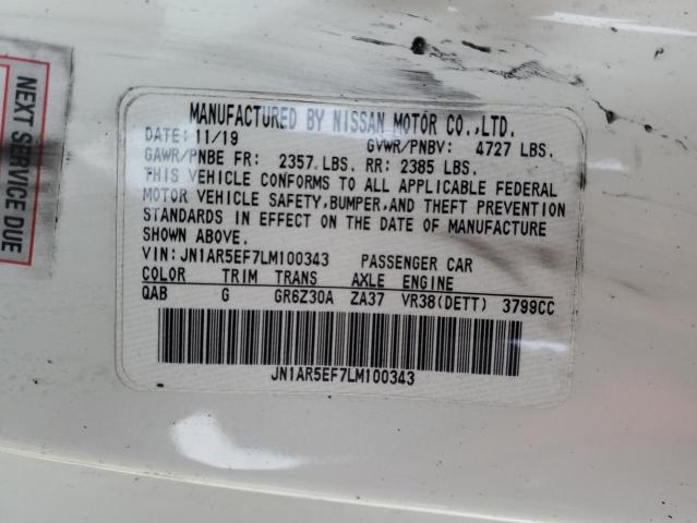 2020 NISSAN GT-R PURE - JN1AR5EF7LM100343