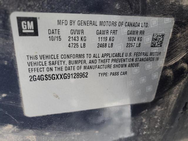 2016 BUICK REGAL PREM 2G4GS5GXXG9128962