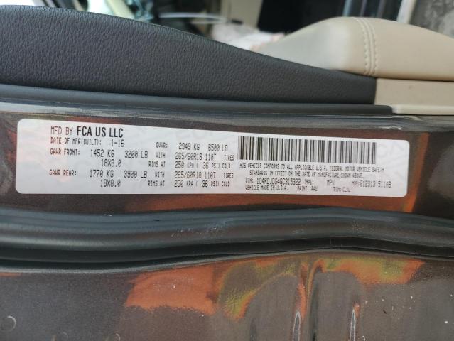 2016 DODGE DURANGO LI 1C4RDJDG4GC315322