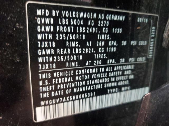 2017 VOLKSWAGEN TIGUAN SPO - WVGUV7AX5HK005391