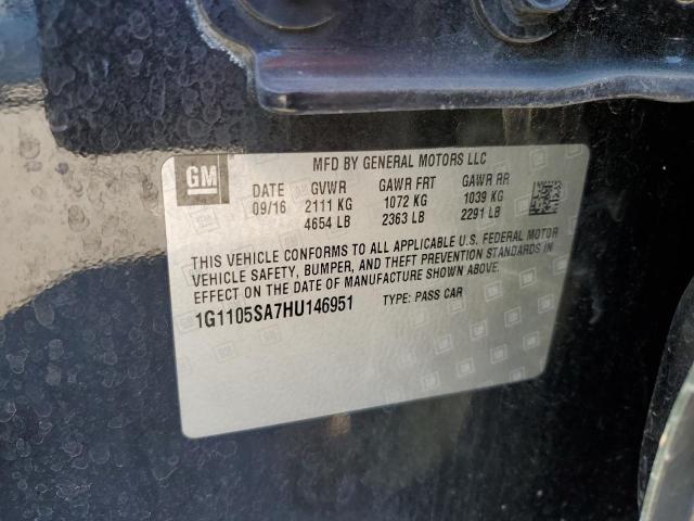 2017 CHEVROLET IMPALA LT - 1G1105SA7HU146951