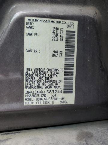 2015 NISSAN ALTIMA 2.5 - 1N4AL3AP6FC583244