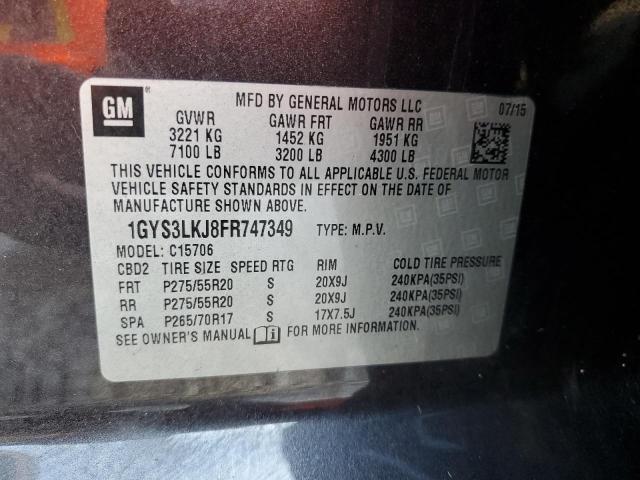 2015 CADILLAC ESCALADE 1GYS3LKJ8FR747349