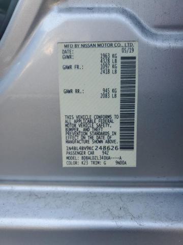 2019 NISSAN ALTIMA S 1N4BL4BV9KC248626