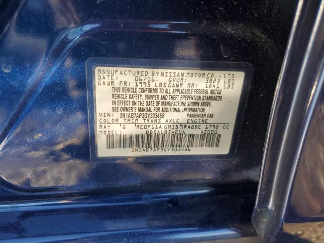2016 NISSAN SENTRA S - 3N1AB7AP3GY303456