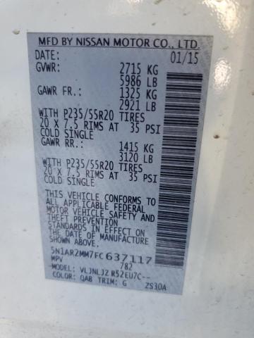 2015 NISSAN PATHFINDER 5N1AR2MM7FC637117