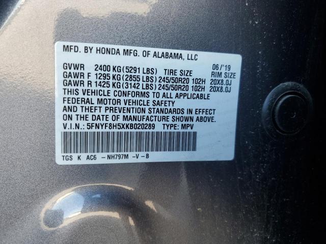 2019 HONDA PASSPORT E 5FNYF8H5XKB020289
