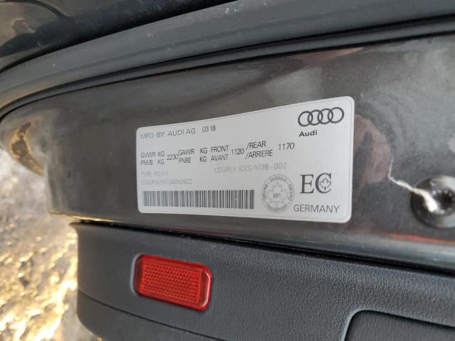 2018 AUDI A5 PRESTIG WAUFNCF57JA092622