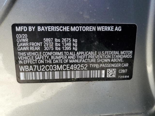 2021 BMW 750 XI - WBA7U2C03MCE49252
