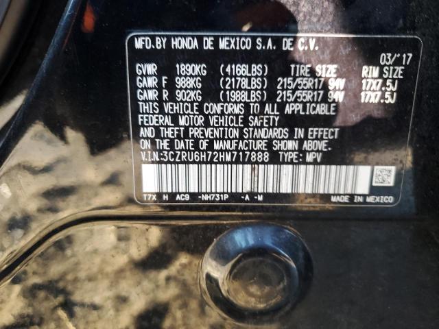 2017 HONDA HR-V EXL - 3CZRU6H72HM717888