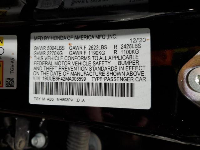 2021 ACURA TLX TECHNO 19UUB6F42MA006599