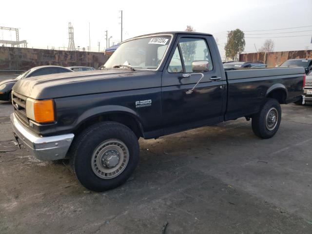 FORD F250 1987 black pickup gas 1FTFF25N8HPA91823 photo #1