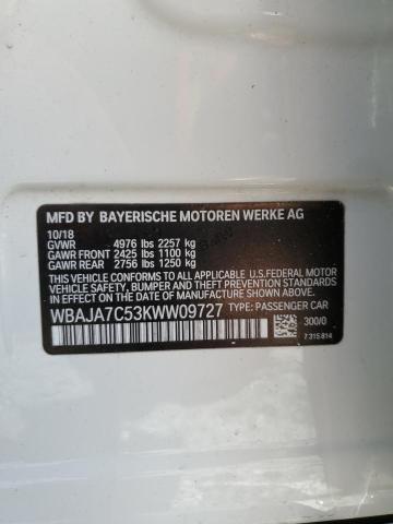 2019 BMW 530 XI - WBAJA7C53KWW09727