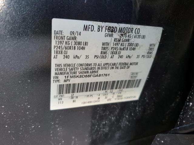 2015 FORD EXPLORER X - 1FM5K8D88FGA81761