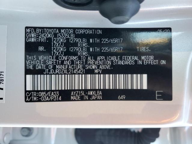 2020 LEXUS NX 300H JTJDJRDZXL2145421