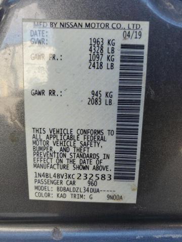2019 NISSAN ALTIMA S - 1N4BL4BV3KC232583