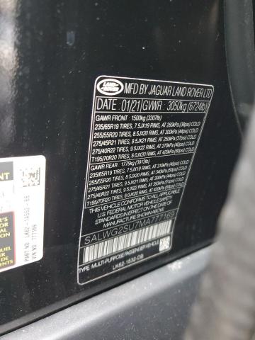2021 LAND ROVER RANGE ROVE - SALWG2SU7MA777169