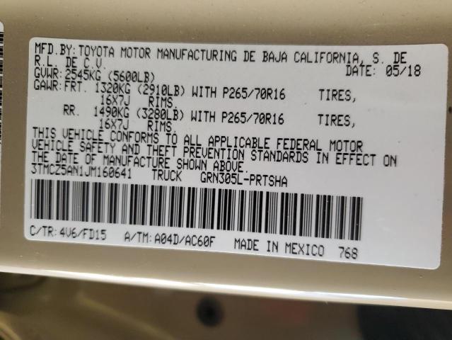 2018 TOYOTA TACOMA DOU - 3TMCZ5AN1JM160641