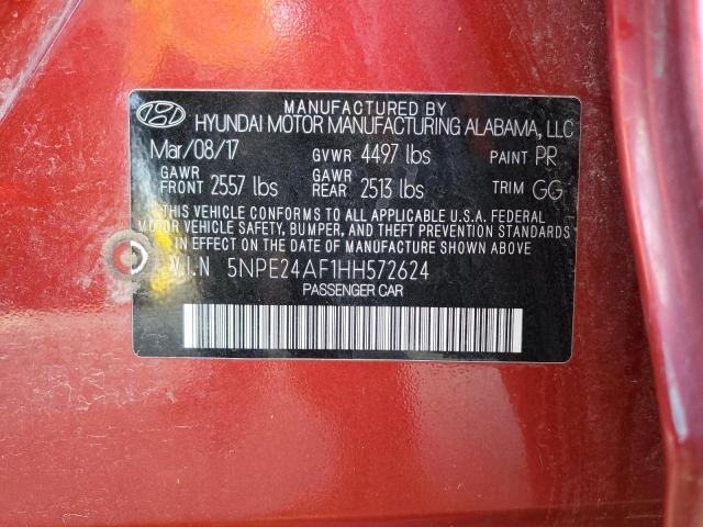 2017 HYUNDAI SONATA SE - 5NPE24AF1HH572624