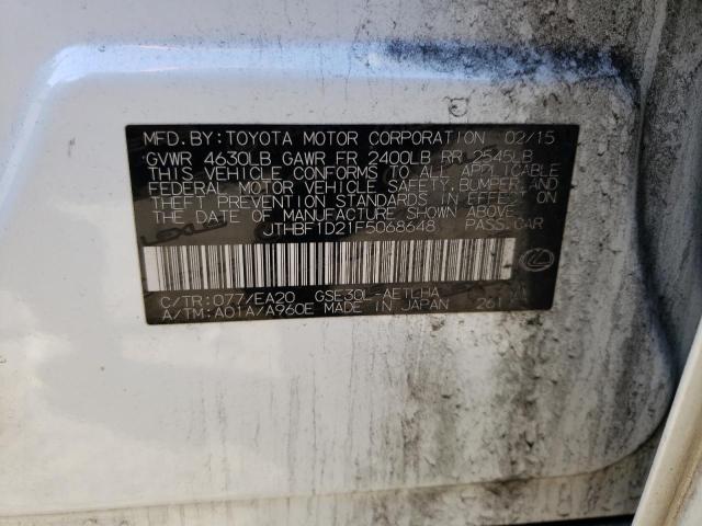 2015 LEXUS IS 250 - JTHBF1D21F5068648