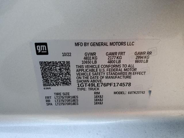 2023 GMC SIERRA K25 - 1GT49LE76PF174578