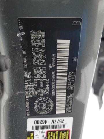 2012 TOYOTA SIENNA - 5TDZK3DC3CS195875