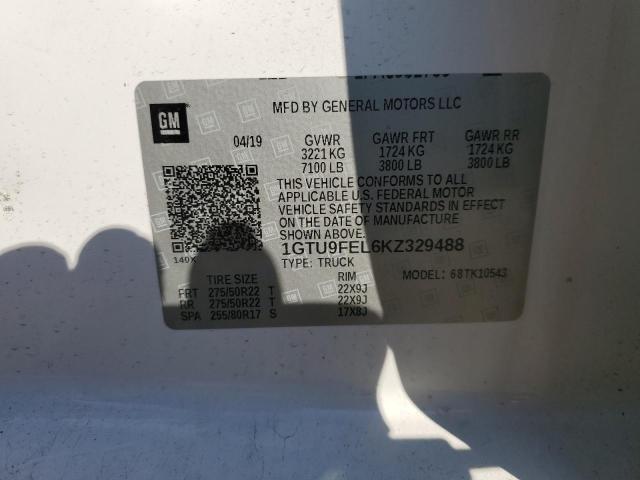 2019 GMC SIERRA K15 - 1GTU9FEL6KZ329488