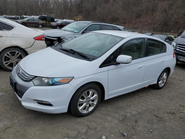 HONDA INSIGHT EX 2010 white  hybrid engine JHMZE2H77AS036777 photo #1