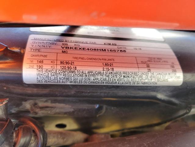 2017 KTM 250 EXC-F VBKEXE408HM165788