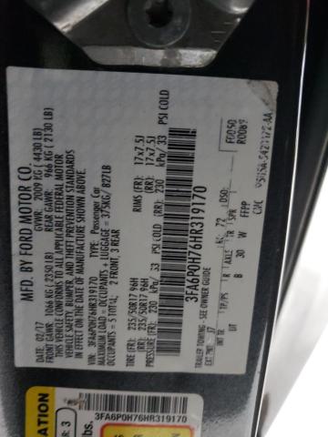 2017 FORD FUSION SE - 3FA6P0H76HR319170