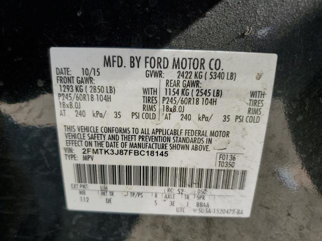 2015 FORD EDGE SEL - 2FMTK3J87FBC18145