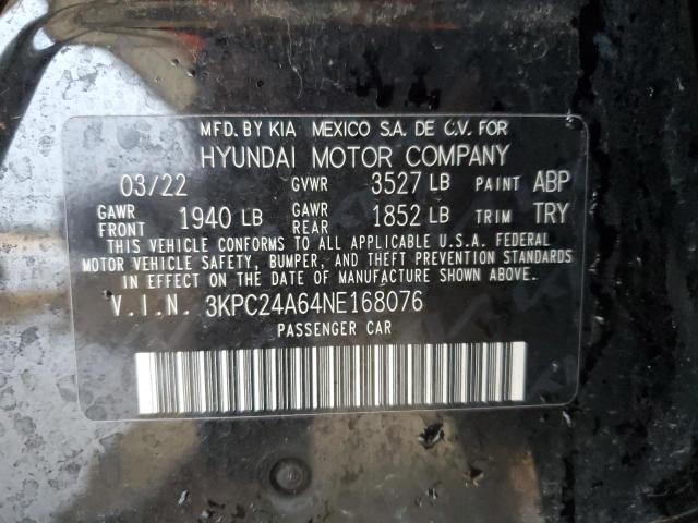 2022 HYUNDAI ACCENT SE 3KPC24A64NE168076