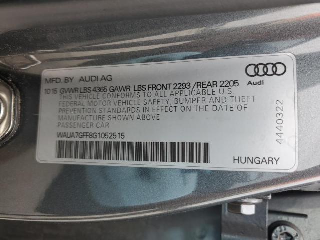 2016 AUDI A3 PREMIUM WAUA7GFF8G1052515