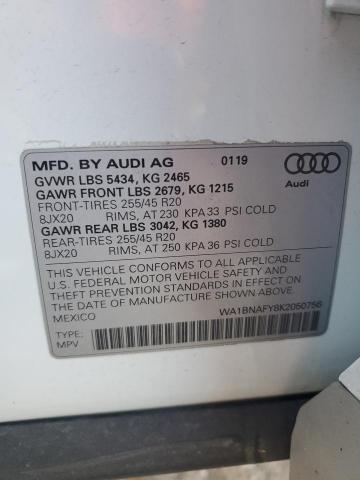 2019 AUDI Q5 PREMIUM - WA1BNAFY8K2050756