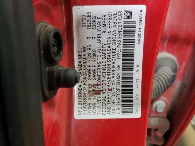 2020 HONDA CIVIC SPOR - 2HGFC2E85LH526945