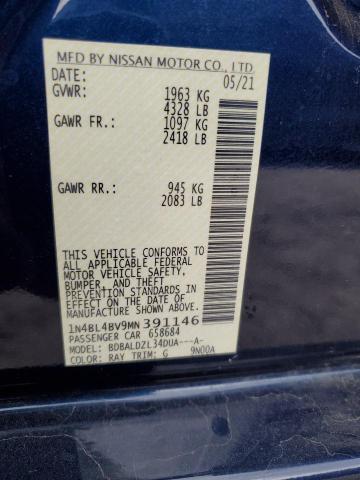 2021 NISSAN ALTIMA S - 1N4BL4BV9MN391146
