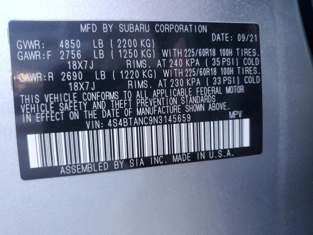 2022 SUBARU OUTBACK LI - 4S4BTANC9N3145659