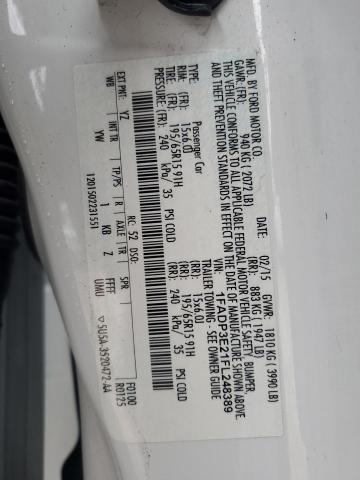 2015 FORD FOCUS S - 1FADP3E21FL248389