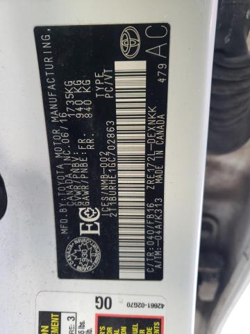 2016 TOYOTA COROLLA L - 2T1BURHE1GC702863