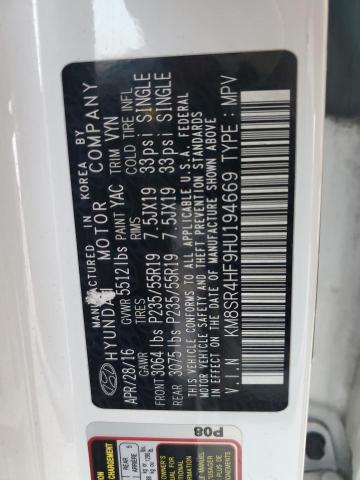 2017 HYUNDAI SANTA FE S - KM8SR4HF9HU194669