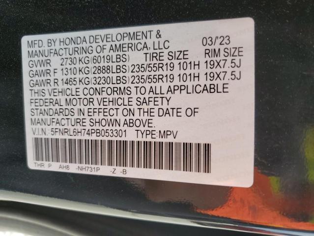 2023 HONDA ODYSSEY SP 5FNRL6H74PB053301