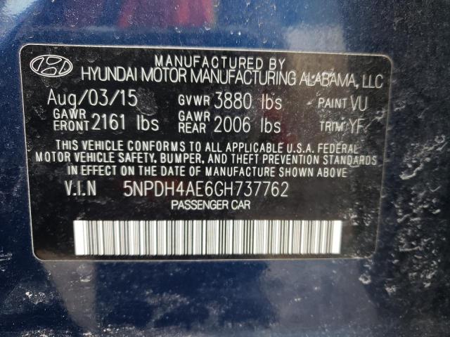 2016 HYUNDAI ELANTRA SE - 5NPDH4AE6GH737762