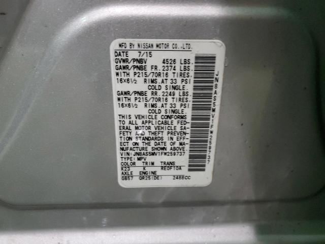 2015 NISSAN ROGUE SELE - JN8AS5MV1FW259737