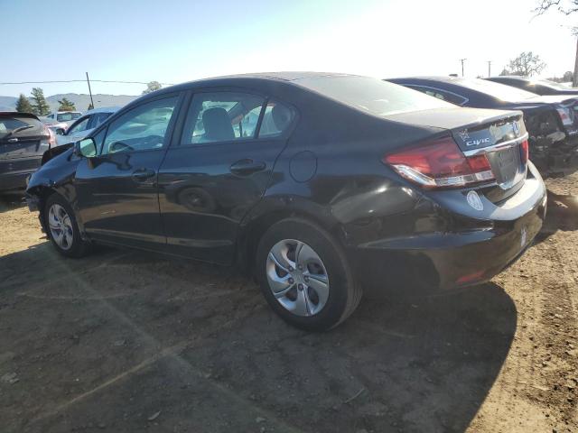 HONDA CIVIC LX 2013 black  gas 19XFB2F54DE243083 photo #3