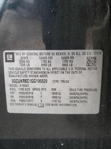 2016 CHEVROLET SILVERADO 3GCUKREC1GG196829