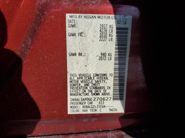 2016 NISSAN ALTIMA 2.5 1N4AL3AP0GC270627